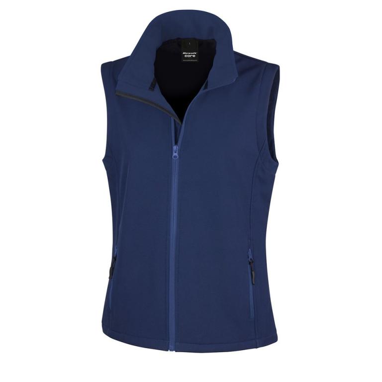 Women's printable softshell bodywarmer Navy/Navy