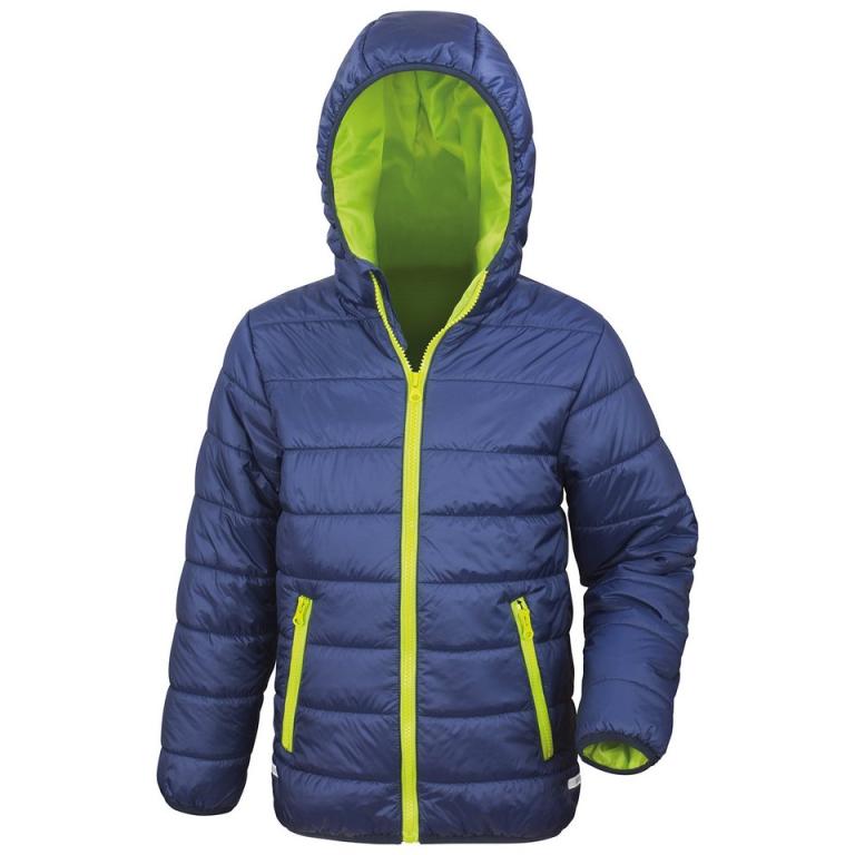 Core junior soft padded jacket Navy/Lime