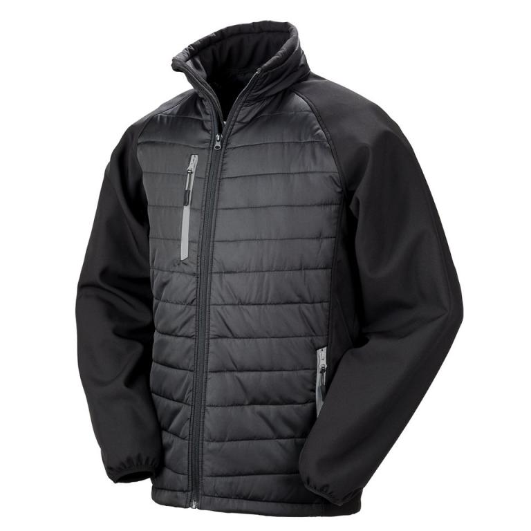 Black compass padded softshell jacket Black/Grey