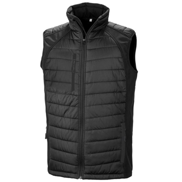 Black compass padded softshell gilet Black/Black