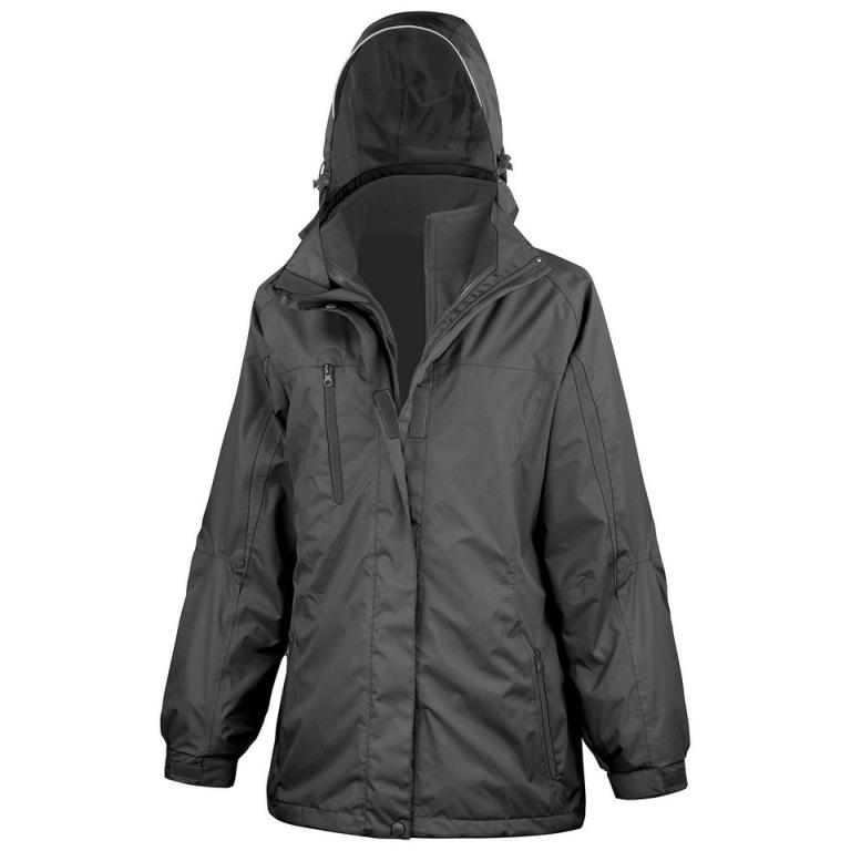 Women's 3-in-1 journey jacket with softshell inner Black/Black