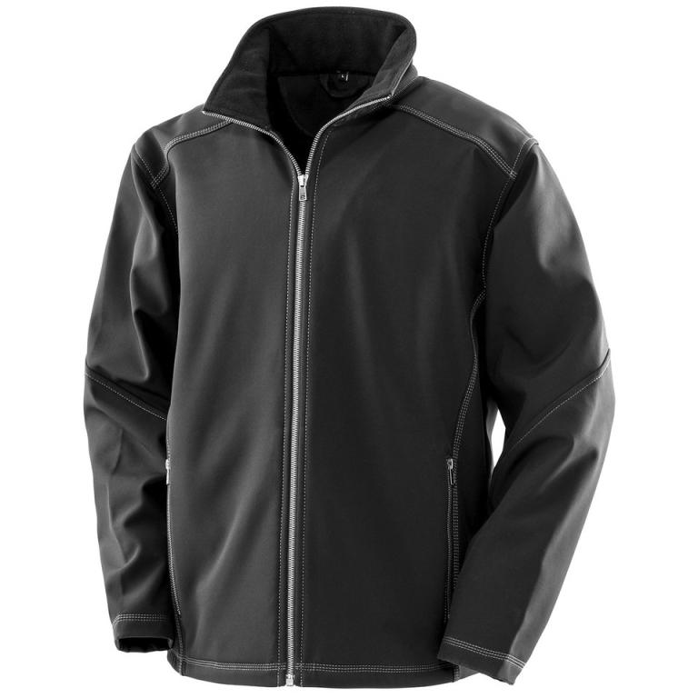 Treble stitch softshell Black