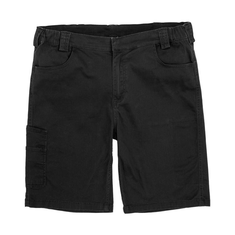 Super-stretch slim chino shorts Black