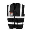 Heavy duty polycotton security vest Black