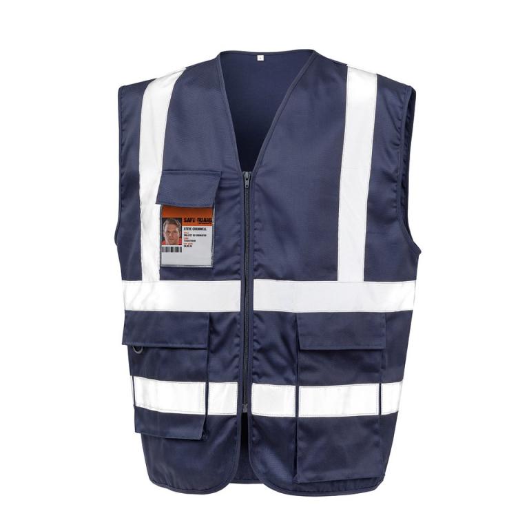 Heavy duty polycotton security vest Navy