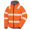 Recycled ripstop padded safety jacket Fluorescent Orange