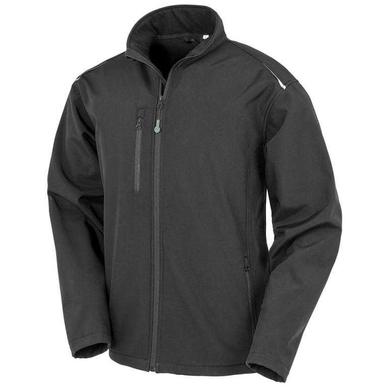 Recycled 3-layer printable softshell jacket Black