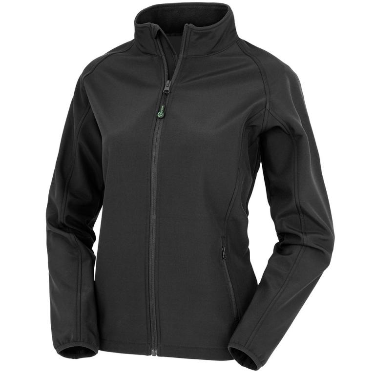 Women's recycled 2-layer printable softshell jacket Black