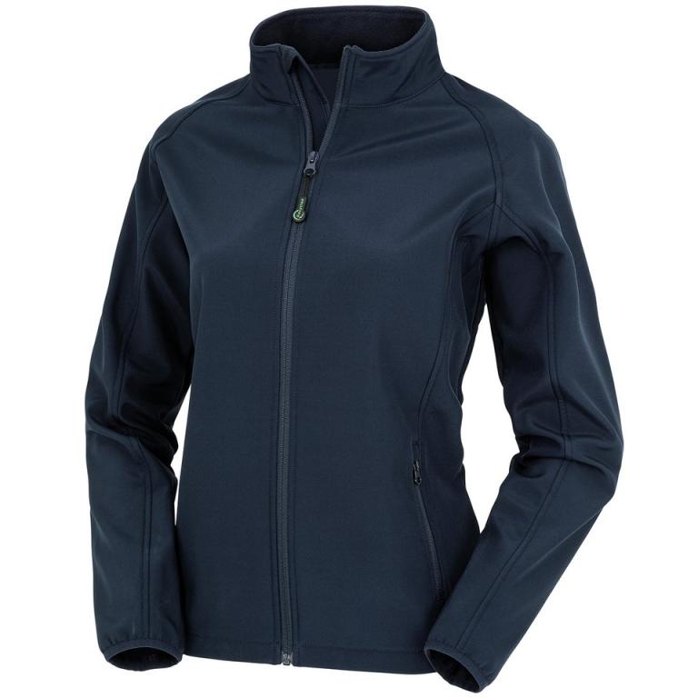 Women's recycled 2-layer printable softshell jacket Navy