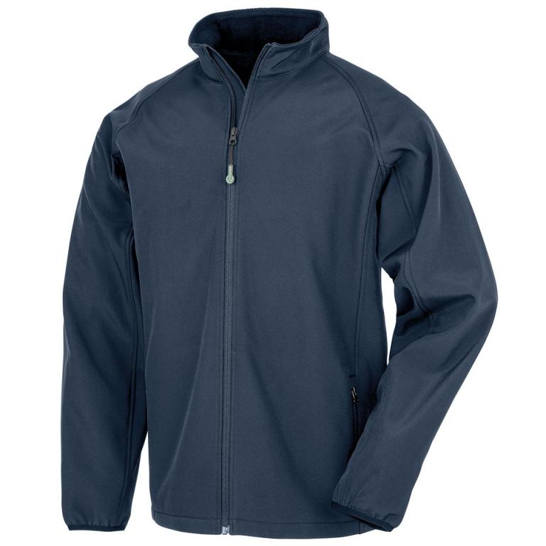 Men's recycled 2-layer printable softshell jacket Navy