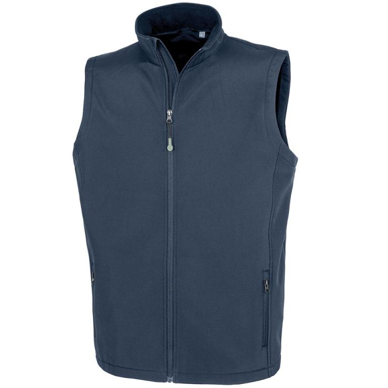 Men's recycled 2-layer printable softshell bodywarmer Navy