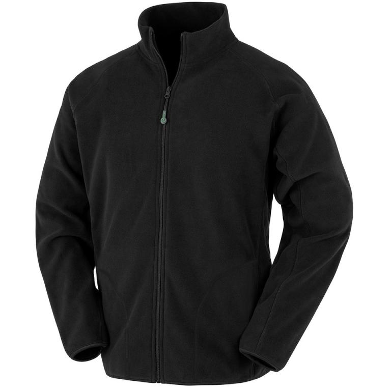 Recycled microfleece jacket Black