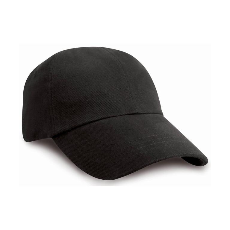 Junior low-profile heavy brushed cotton cap Black