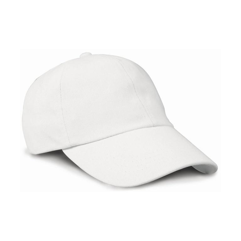 Junior low-profile heavy brushed cotton cap White