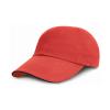 Low-profile heavy brushed cotton cap with sandwich peak Red/Black