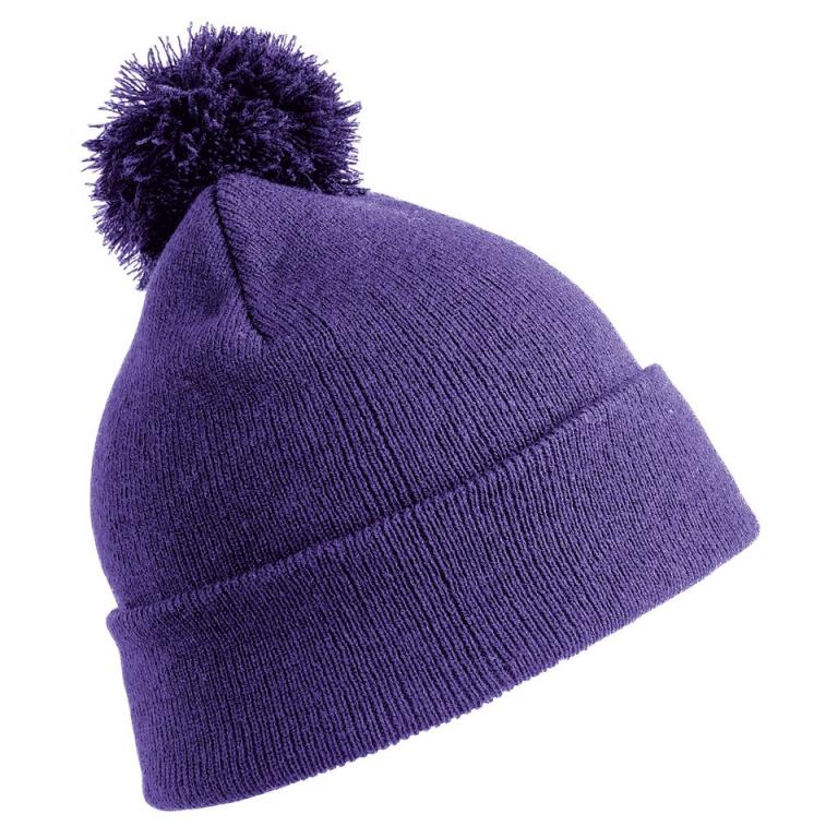 Junior pom pom beanie Purple