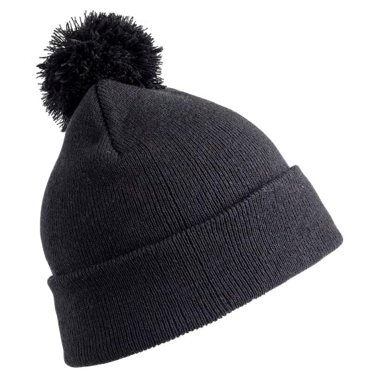 Pom pom beanie Black