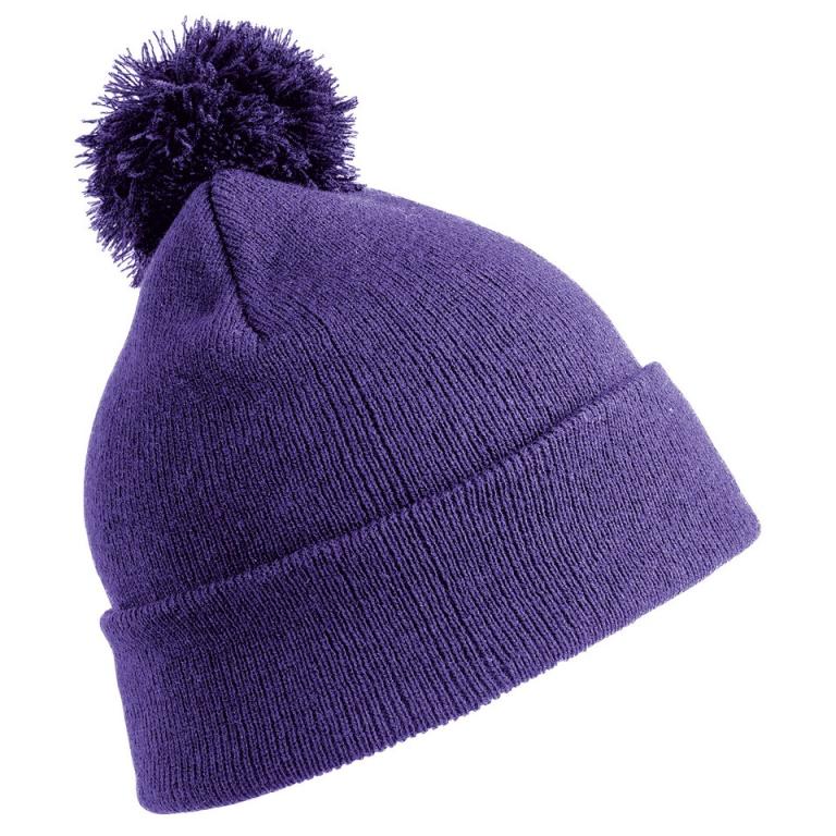 Pom pom beanie Purple