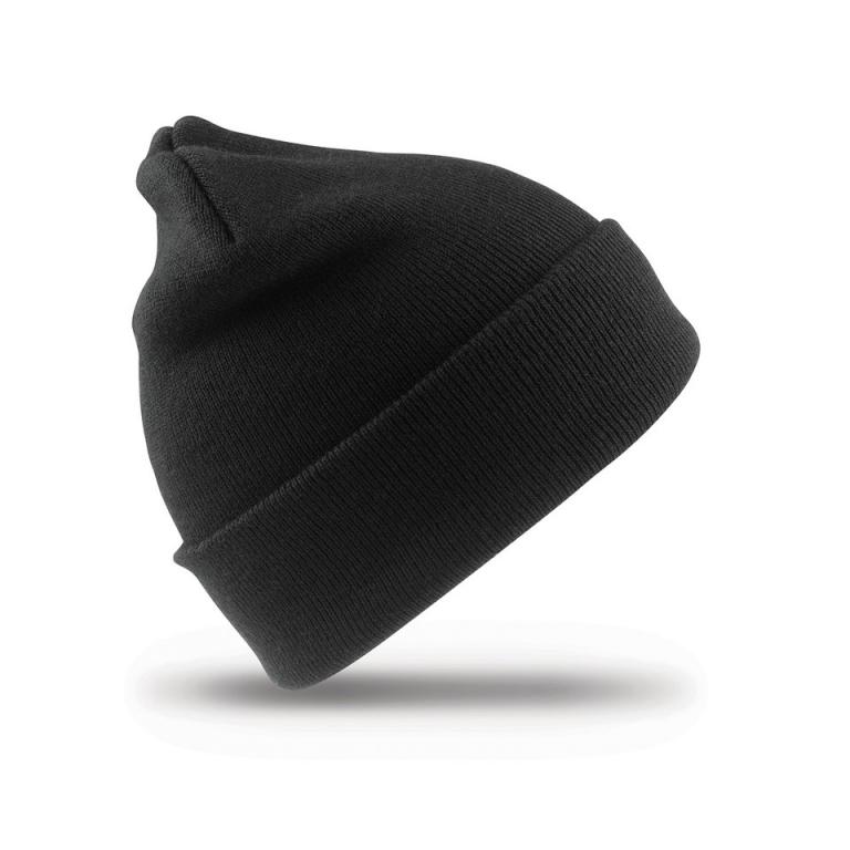 Kids woolly ski hat Black