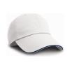 Herringbone cap with sandwich peak White/Navy