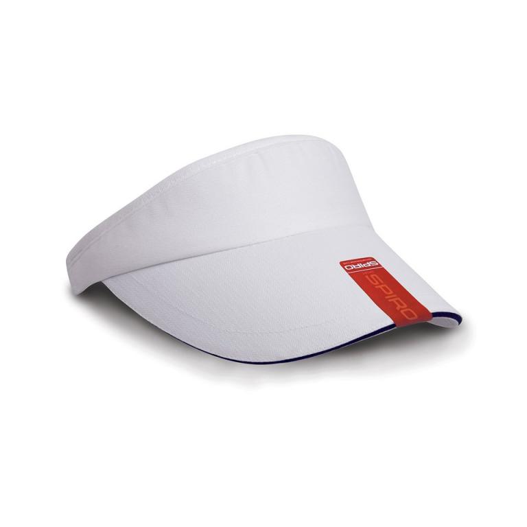 Herringbone sun visor with sandwich peak White/Navy