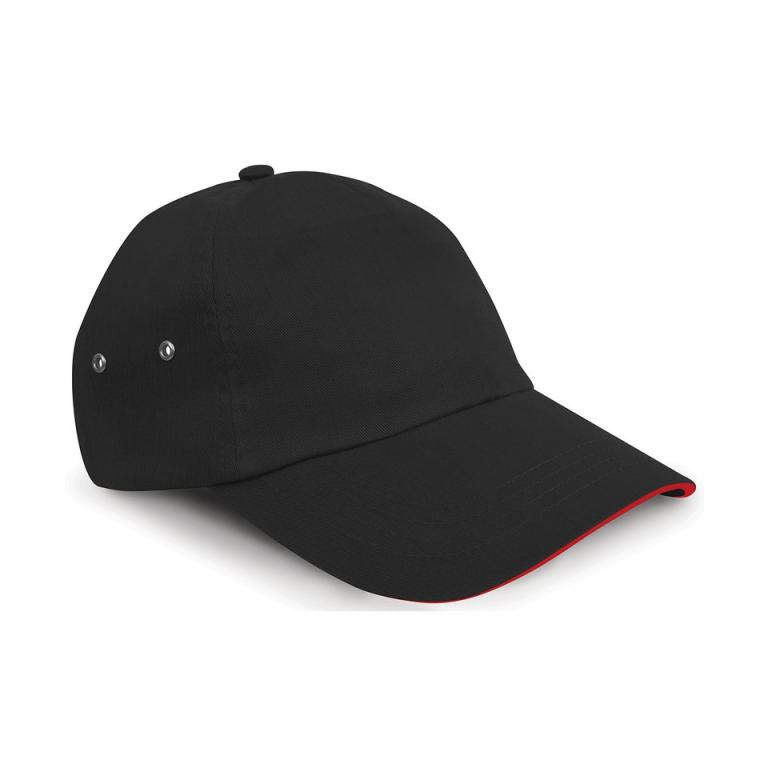 Printers plush cotton 5-panel cap Black/Red