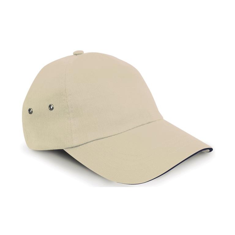 Printers plush cotton 5-panel cap Putty/Navy