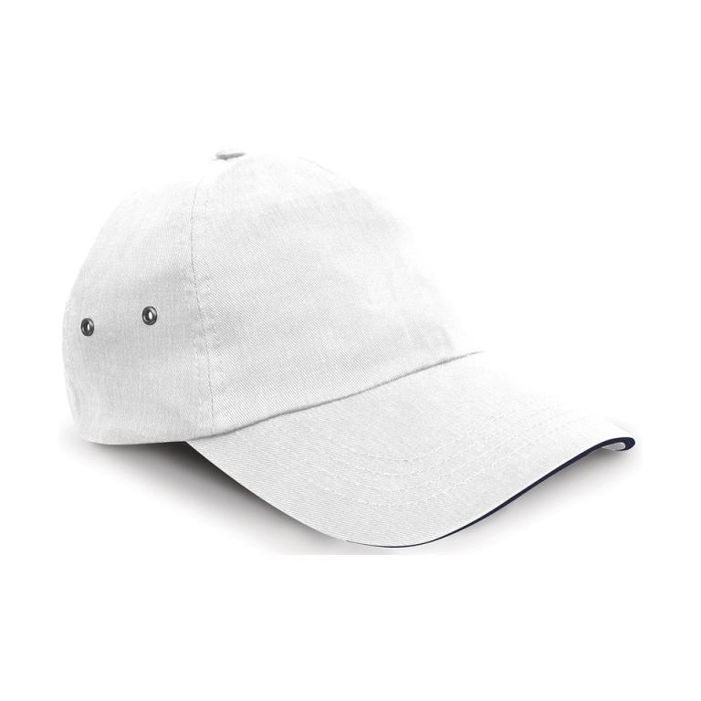 Printers plush cotton 5-panel cap White/Navy