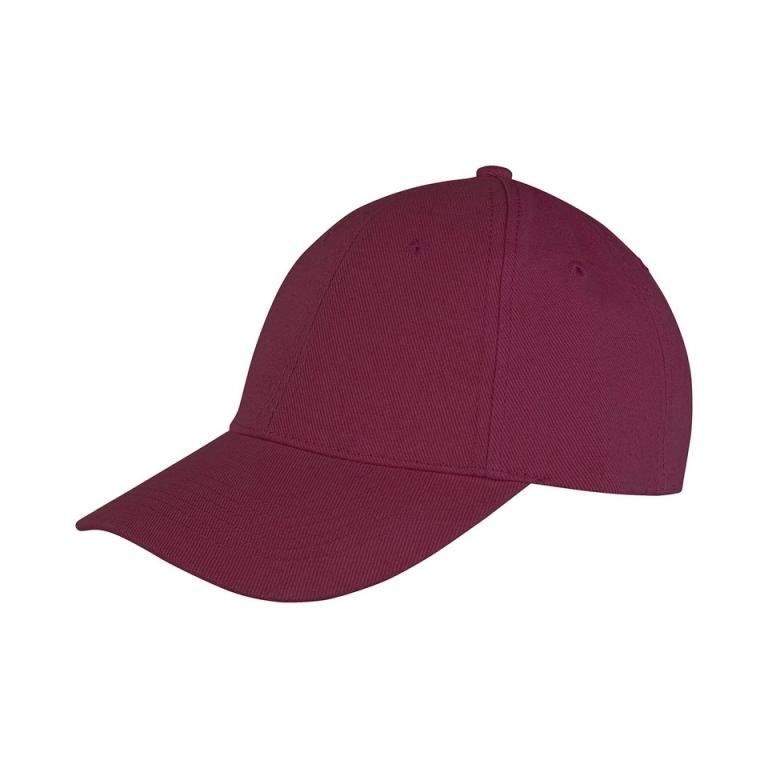 Memphis 6-panel brushed cotton low profile cap Burgundy