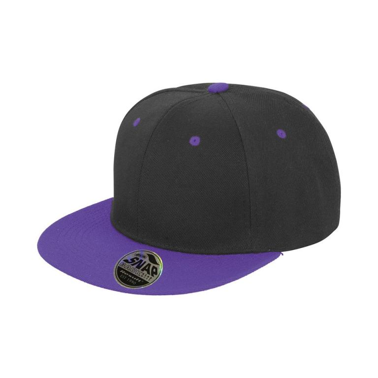 Bronx original flat peak snapback dual colour cap Black/Purple