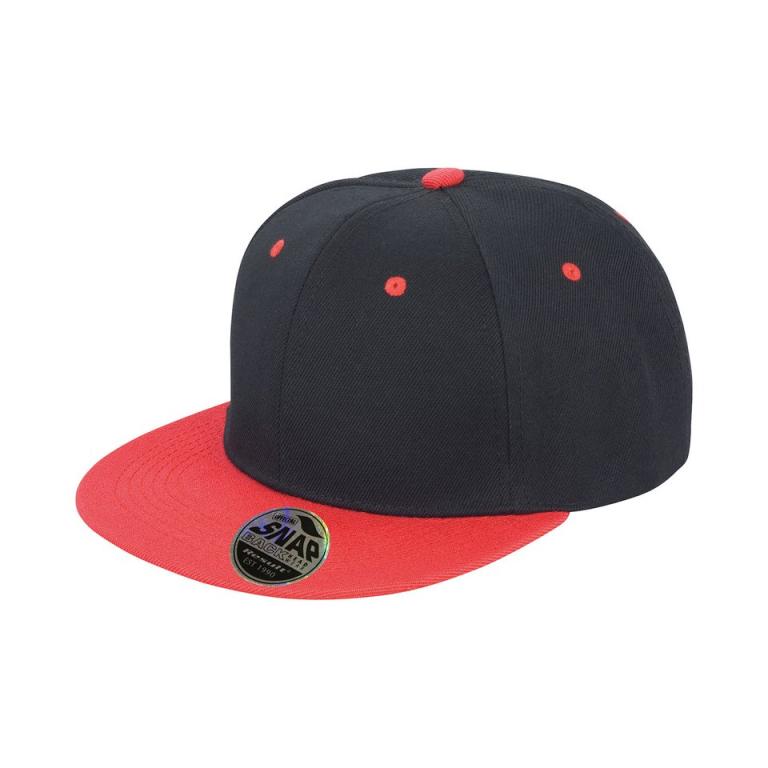 Bronx original flat peak snapback dual colour cap Black/Red