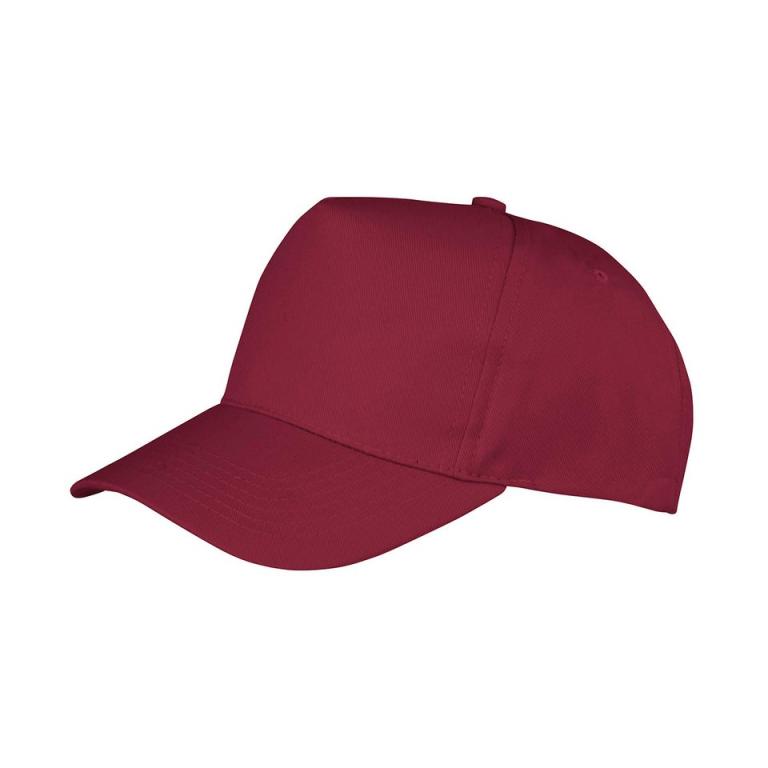 Boston 5-panel polycotton printer's cap Burgundy