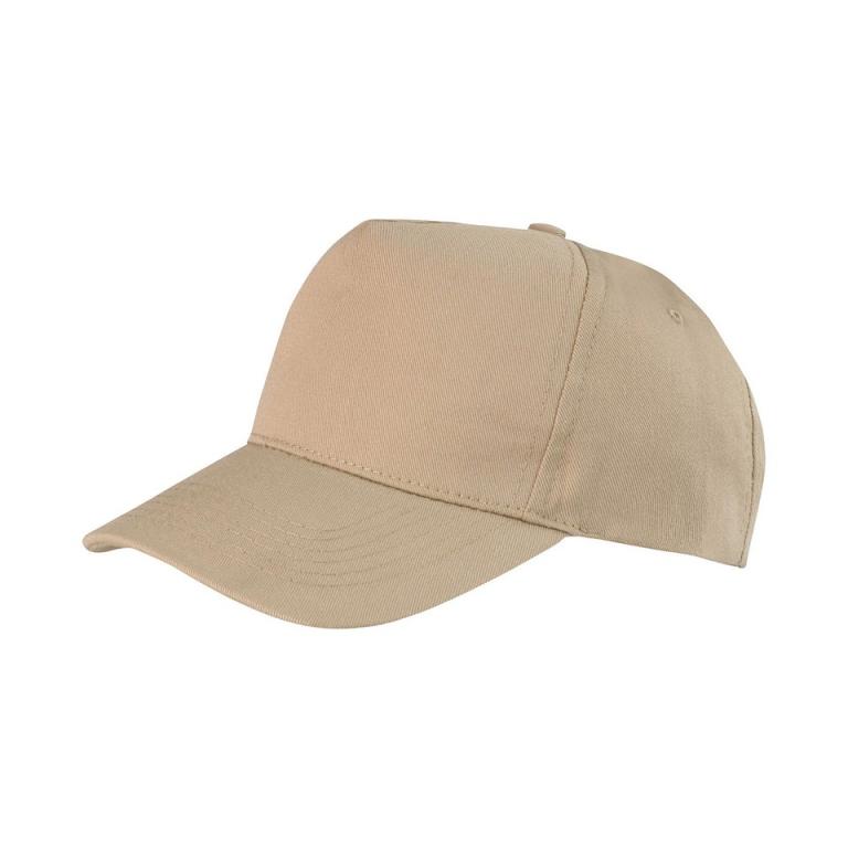 Boston 5-panel polycotton printer's cap Khaki