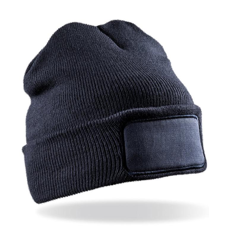 Recycled double knit printers beanie Navy