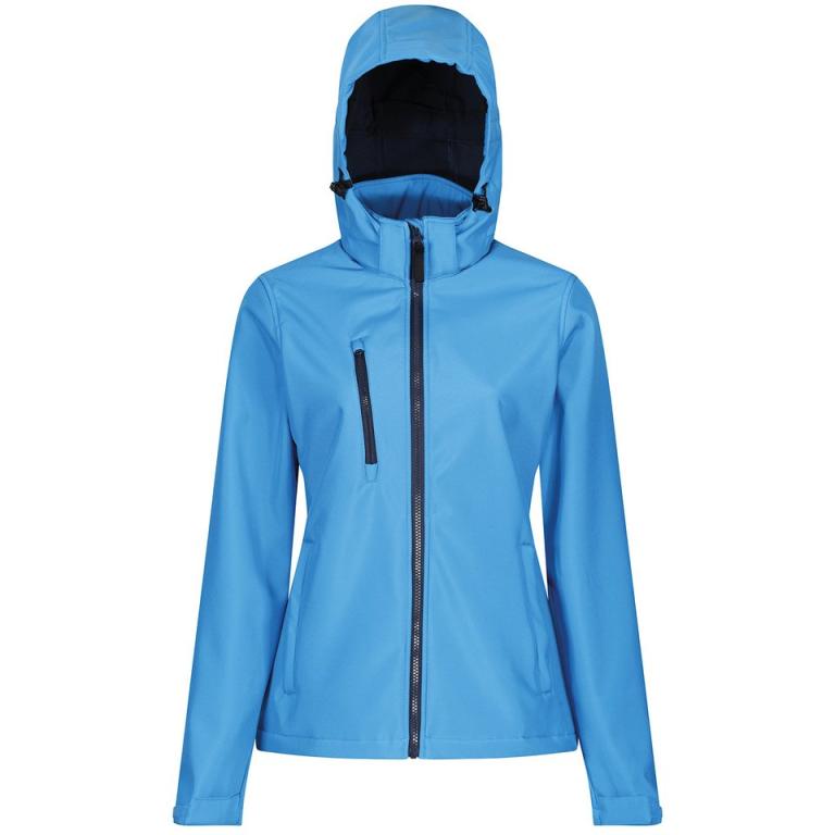 Women's venturer 3-layer hooded softshell jacket French Blue/Navy