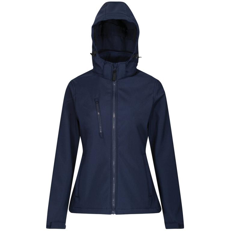 Women's venturer 3-layer hooded softshell jacket Navy