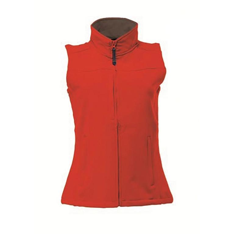 Women's Flux softshell bodywarmer Classic Red/Seal Grey