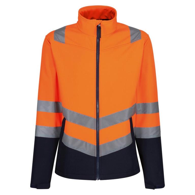 Pro hi-vis softshell jacket Orange/Navy