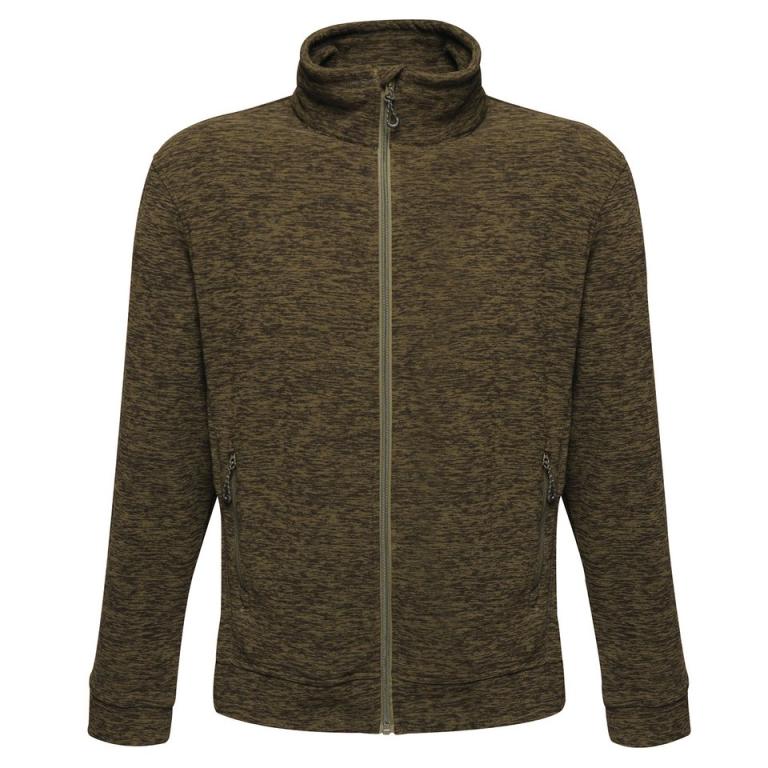 Thornly full-zip marl fleece Dark Khaki Marl