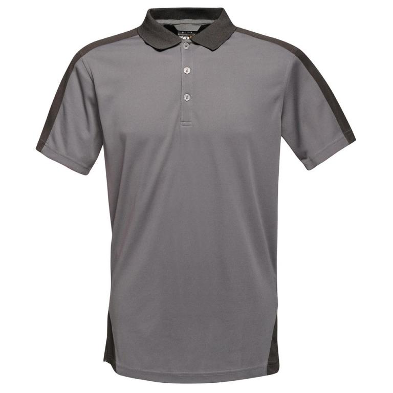 Contrast wicking polo Seal/Black