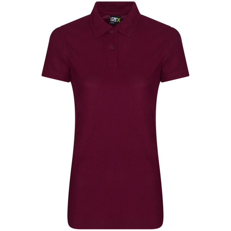 Women's pro polyester polo Burgundy