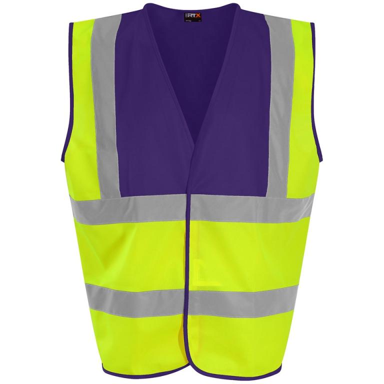 Waistcoat HV Yellow/Purple