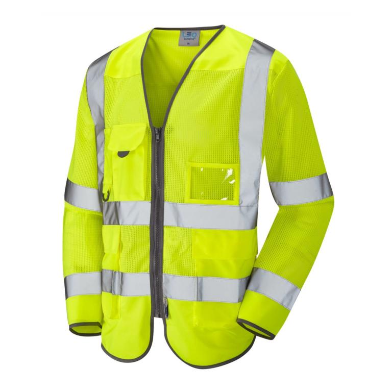 Burrington ISO 20471 Cl 3 Coolviz Superior Sleeved Waistcoat Yellow