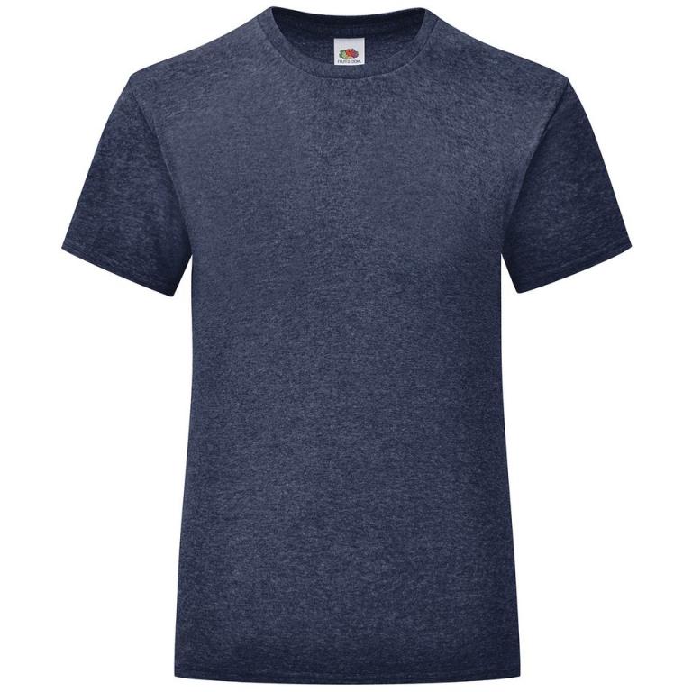 Girls iconic T Heather Navy