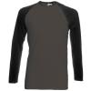 Long sleeve baseball T Light Graphite/Black