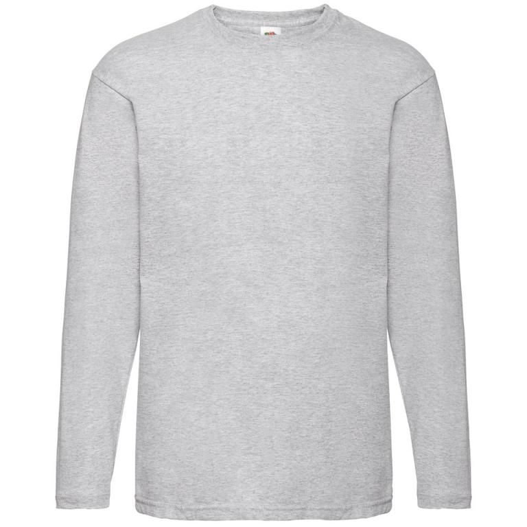 Valueweight long sleeve T Heather Grey