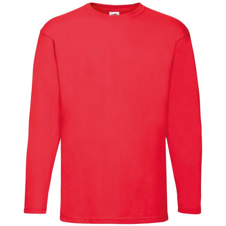 Valueweight long sleeve T Red