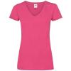 Women's valueweight v-neck T Fuchsia