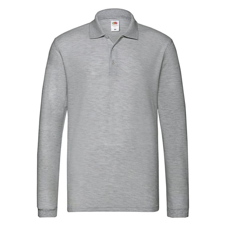 Premium long sleeve polo Athletic Heather