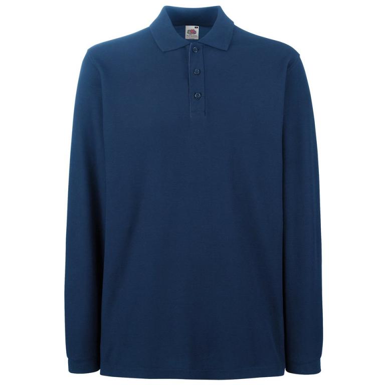 Premium long sleeve polo Navy